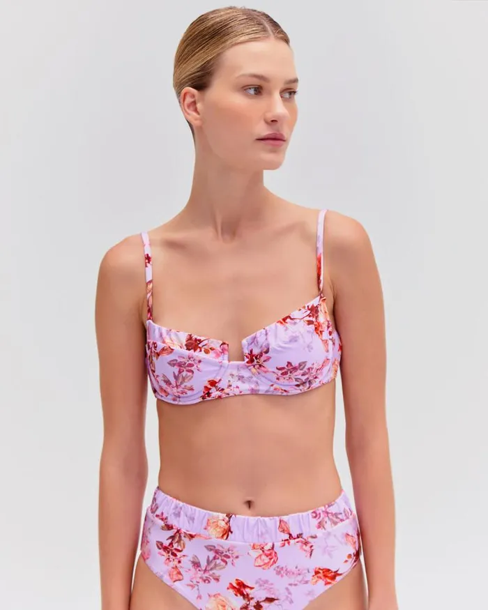 Women Matching Sets PatBO Floral Haze Underwire Bikini Top EXCLUSIVE Violet