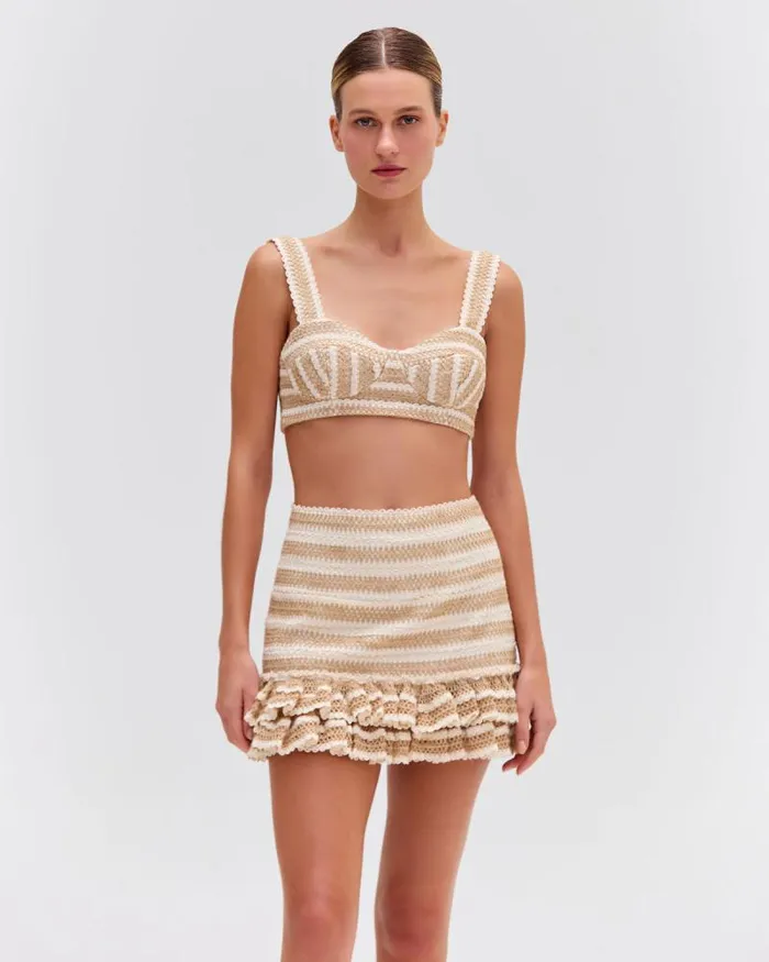 Women Matching Sets PatBO JUTE MINI SKORT Sand