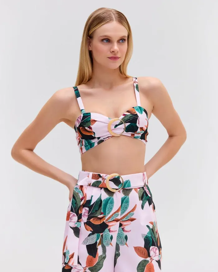 Women Matching Sets PatBO Magnolia Bralette Top FINAL SALE Chalk Pink
