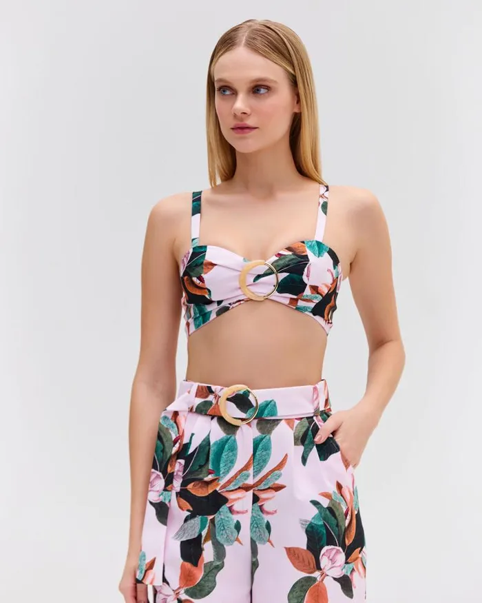 Women Matching Sets PatBO Magnolia Bralette Top FINAL SALE Chalk Pink