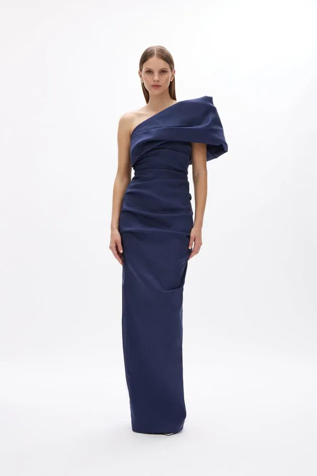 Women Maxi Dresses Rachel Gilbert Kat Gown In Navy
