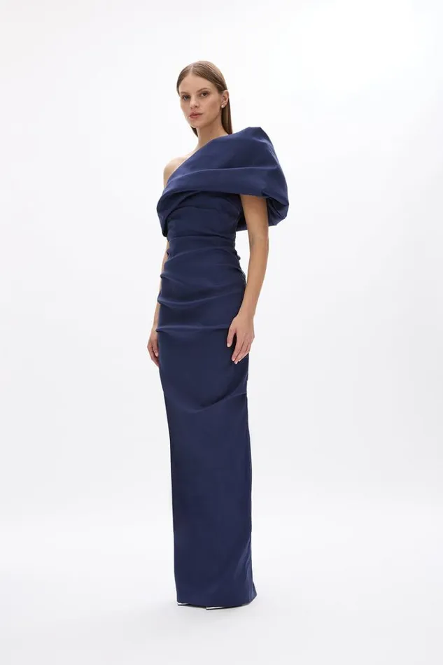 Women Maxi Dresses Rachel Gilbert Kat Gown In Navy Women Maxi Dresses Rachel Gilbert Kat Gown In Navy