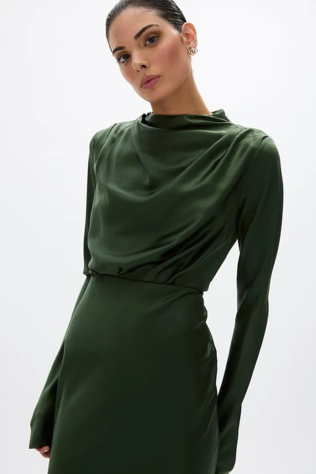 Women Maxi Dresses Rachel Gilbert Lucielle Gown Forrest Women Maxi Dresses Rachel Gilbert Lucielle Gown Forrest