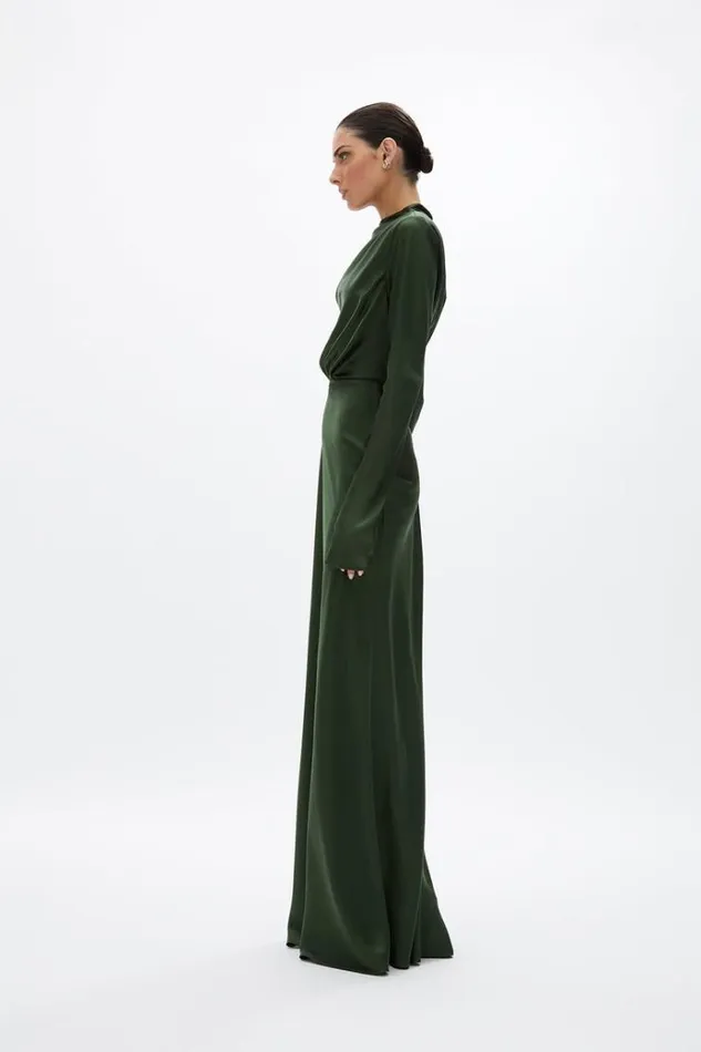 Women Maxi Dresses Rachel Gilbert Lucielle Gown Forrest Women Maxi Dresses Rachel Gilbert Lucielle Gown Forrest
