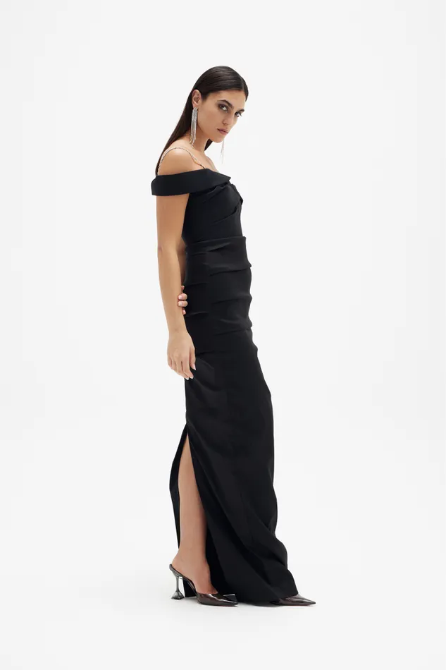 Women Maxi Dresses Rachel Gilbert Rachel Gilbert DAHLI GOWN 8211 BLACK Women Maxi Dresses Rachel Gilbert Rachel Gilbert DAHLI GOWN 8211 BLACK