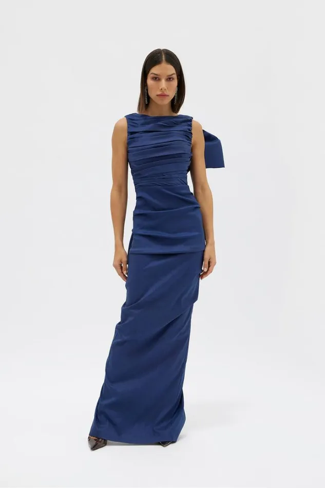 Women Maxi Dresses Rachel Gilbert Zora Gown In Navy