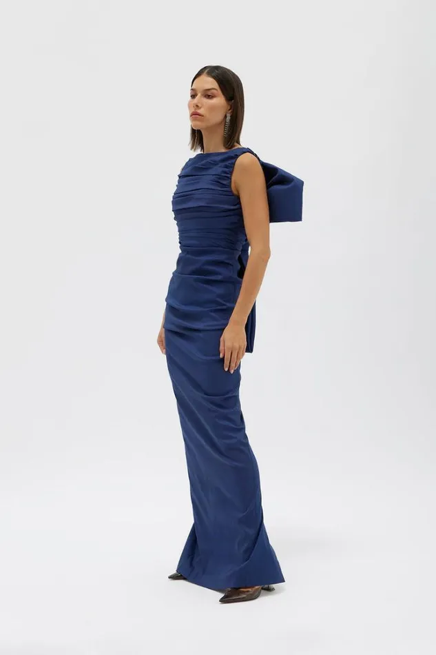 Women Maxi Dresses Rachel Gilbert Zora Gown In Navy