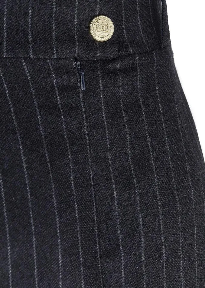Women Mayfair Pencil Skirt Charcoal Pinstripe Holland Cooper Tailoring Women Mayfair Pencil Skirt Charcoal Pinstripe Holland Cooper Tailoring