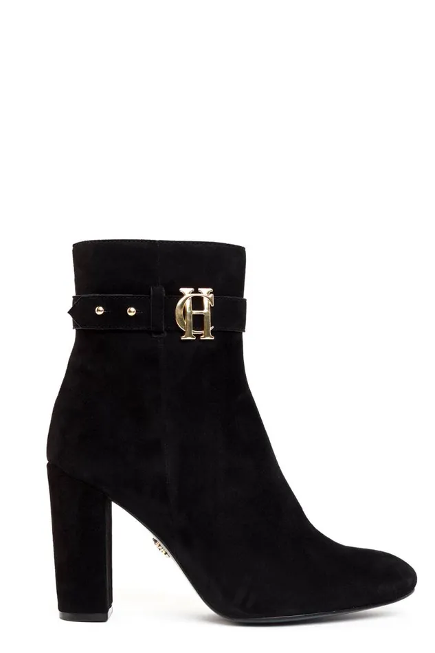 Women Mayfair Suede Ankle Boot Black Holland Cooper Boots