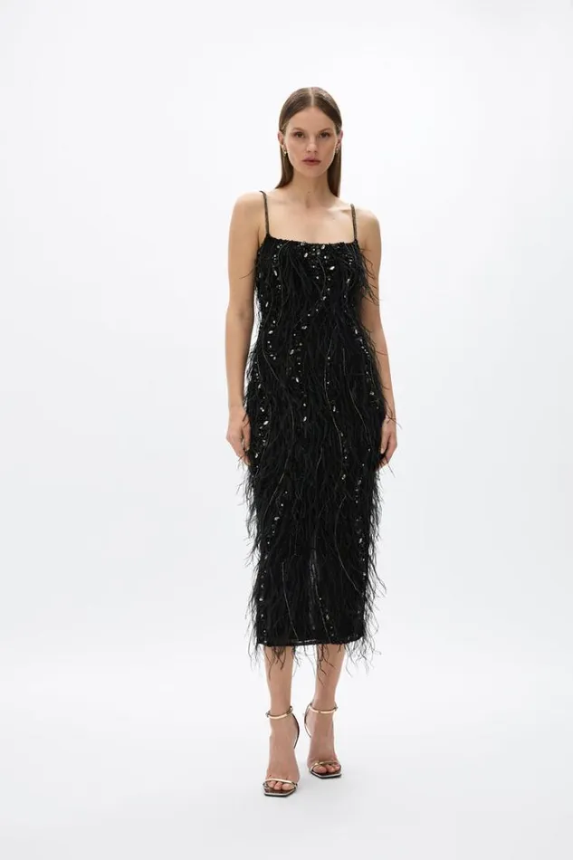 Women Midi Dresses Rachel Gilbert Cynthia Dress Black