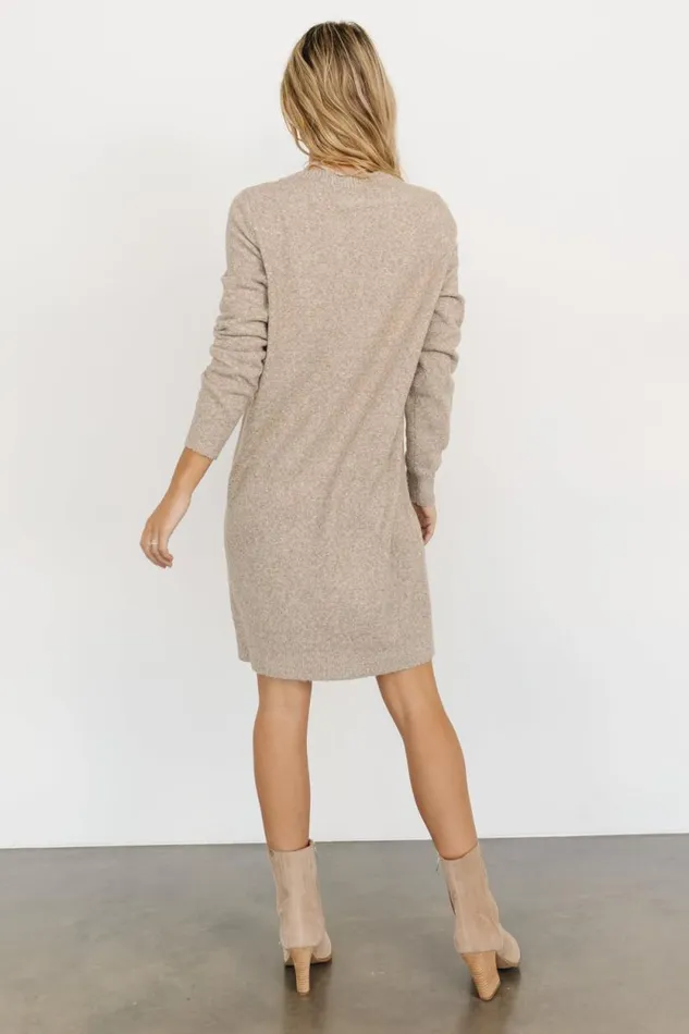 Women Miller Sweater Dress Heather Taupe Baltic Born Short Dresses Women Miller Sweater Dress Heather Taupe Baltic Born Short Dresses