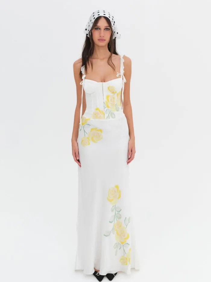 Women Millie Maxi Dress White For Love and Lemons Dresses
