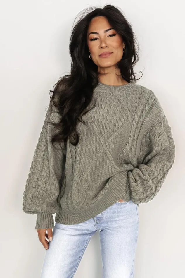 Women Mona Knit Sweater Olive Baltic Born Sweaters