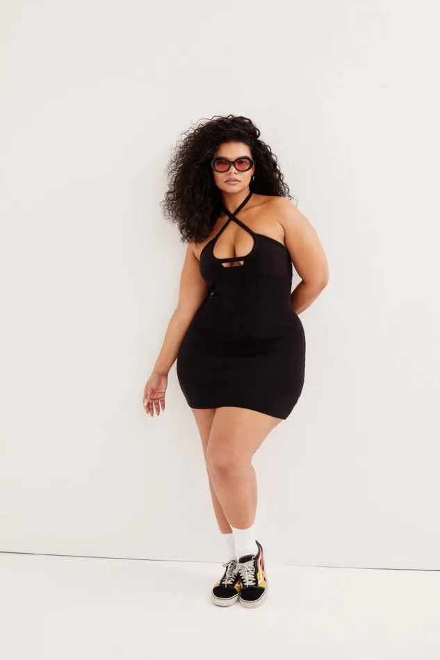Women Mona Mini Dress Black For Love and Lemons Knitwear Women Mona Mini Dress Black For Love and Lemons Knitwear