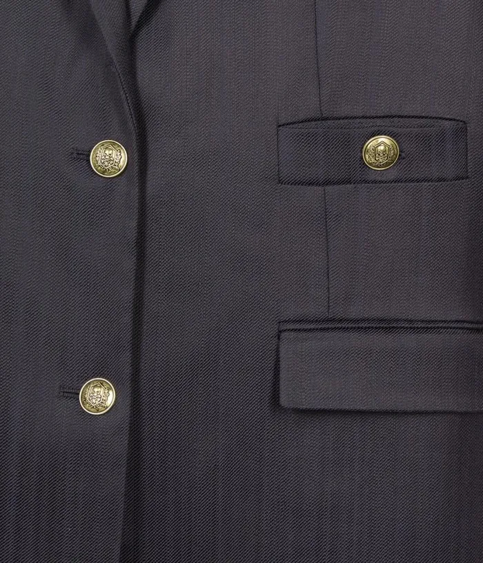 Women Navy Blue Suit Jacket THE KOOPLES Blazers and Suits