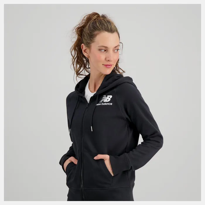 Women NB Essentials Full Zip Hoodie Black New Balance Hoodies and Sweatshirts Women NB Essentials Full Zip Hoodie Black New Balance Hoodies and Sweatshirts