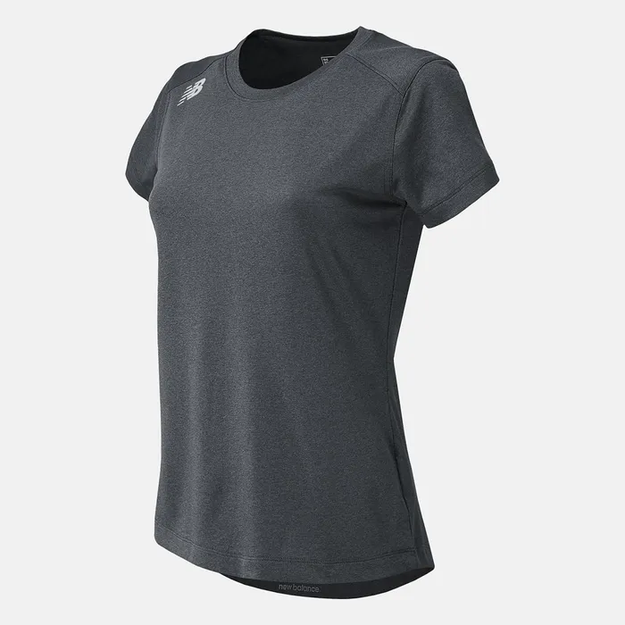Women NB Short Sleeve Tech Tee Dark Heather New Balance Shirts