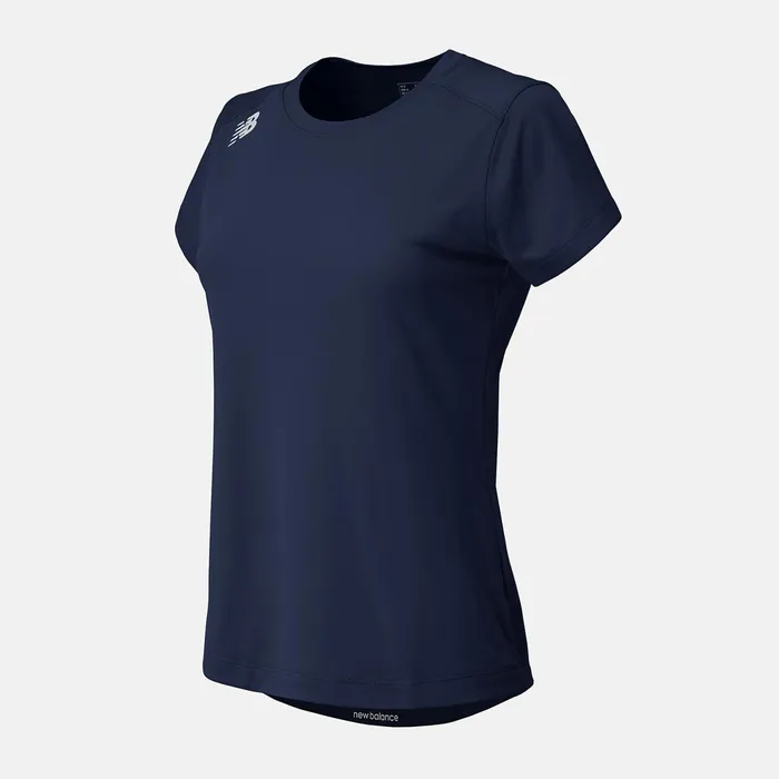 Women NB Short Sleeve Tech Tee Team Navy New Balance Shirts