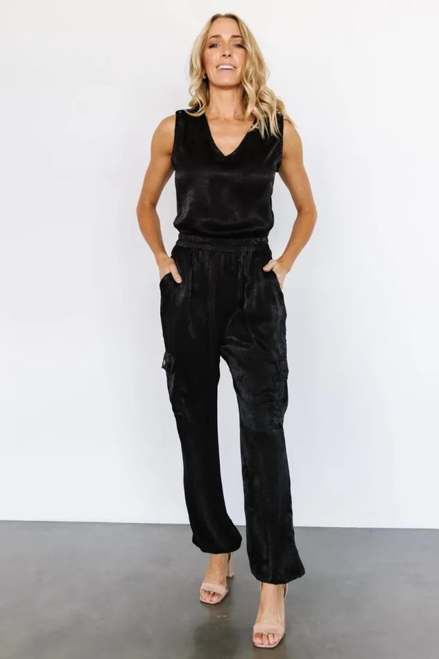 Women Nichols Sleeveless Jumpsuit Black Baltic Born Jumpsuits and Rompers
