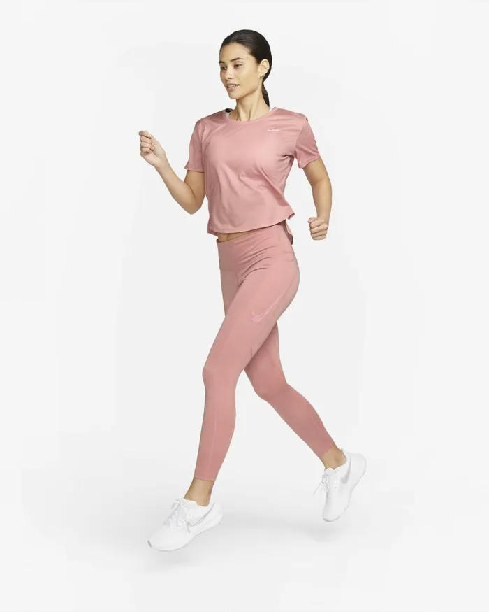 Women Nike All Clothing DriFIT Swoosh Red Stardust