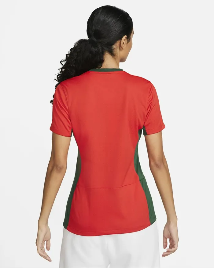Women Nike All Clothing Portugal 2023 Stadium Home Challenge Redgorge Greensail