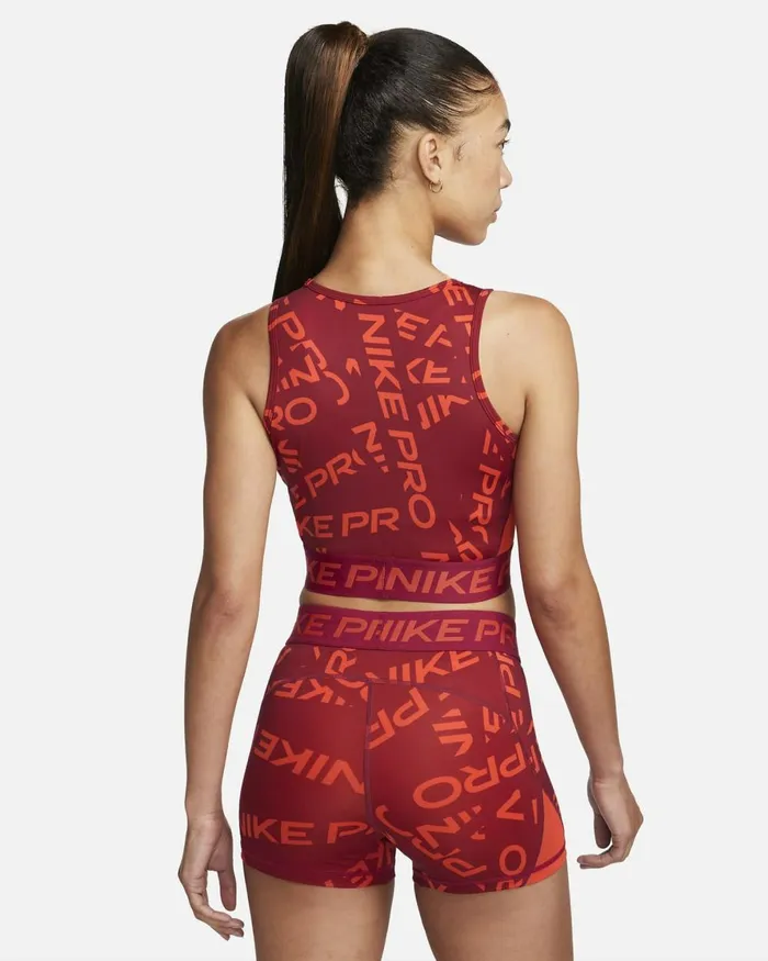 Women Nike All Clothing Pro DriFIT Noble Redpicante Redwhite