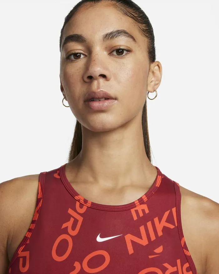 Women Nike All Clothing Pro DriFIT Noble Redpicante Redwhite