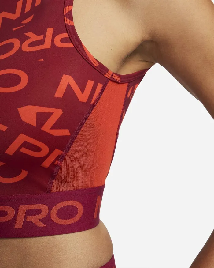 Women Nike All Clothing Pro DriFIT Noble Redpicante Redwhite