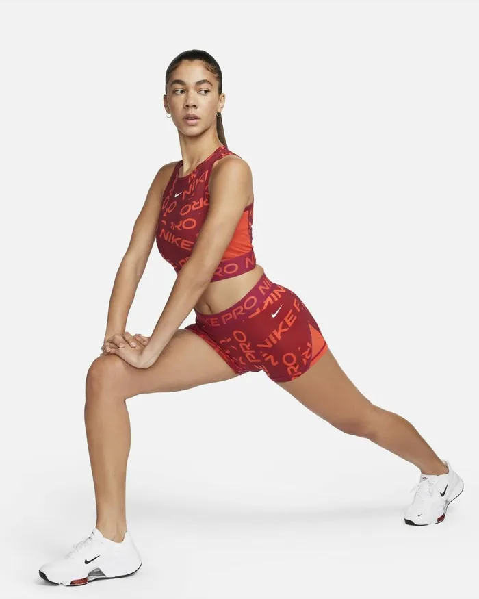 Women Nike All Clothing Pro DriFIT Noble Redpicante Redwhite