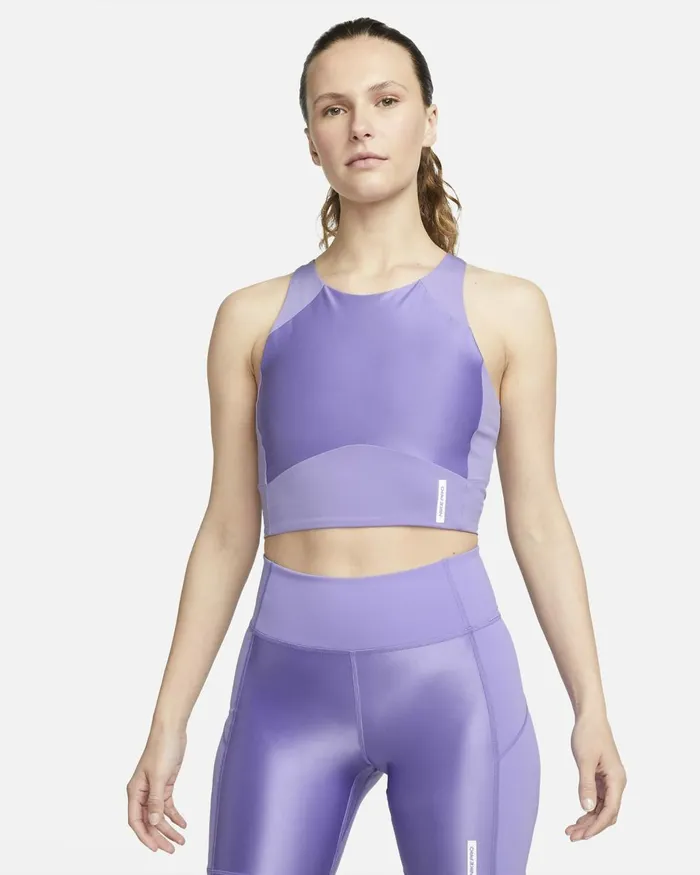 Women Nike All Clothing Pro DriFIT Space Purplewhite