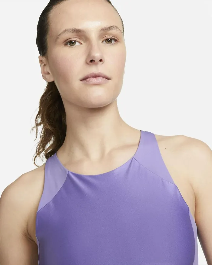 Women Nike All Clothing Pro DriFIT Space Purplewhite