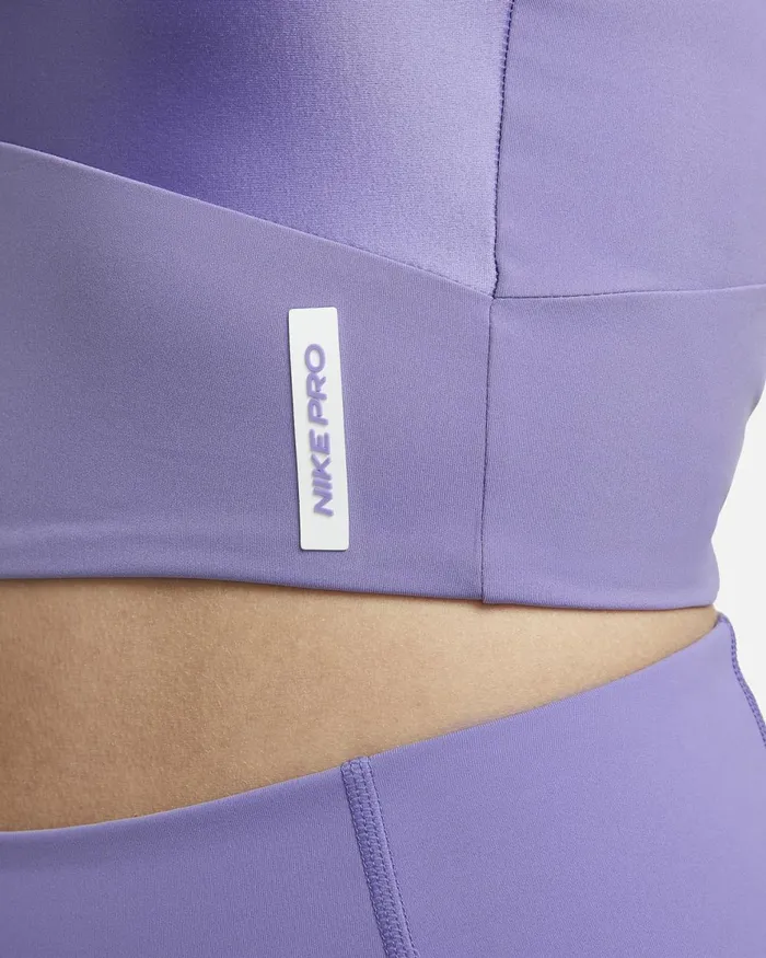 Women Nike All Clothing Pro DriFIT Space Purplewhite