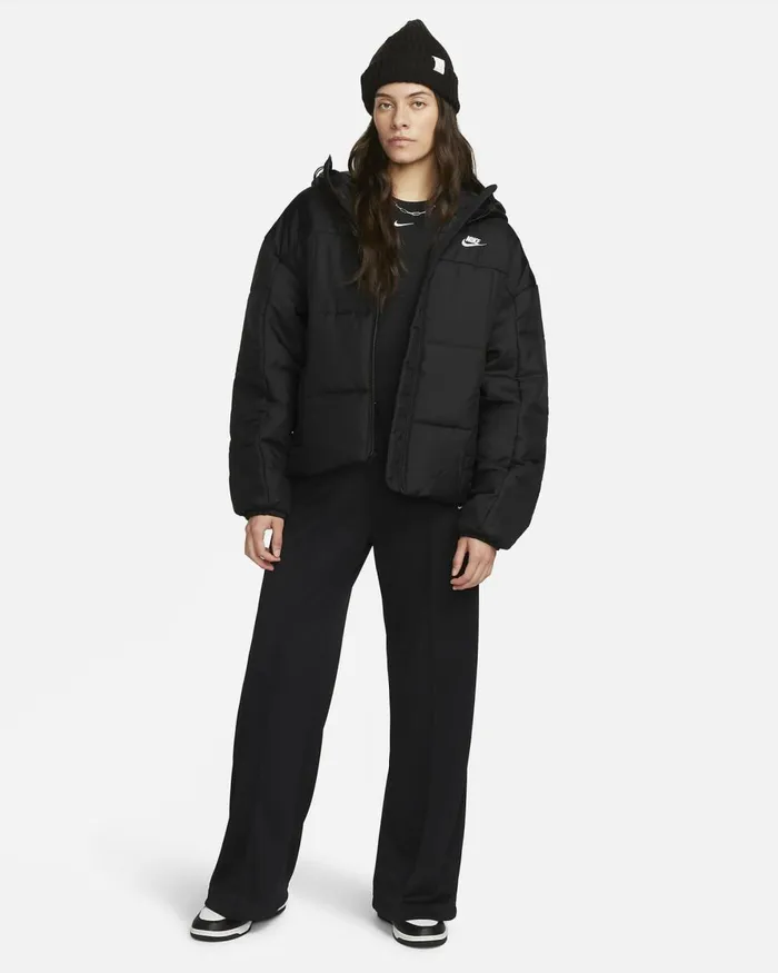 Women Nike All Clothing Sportswear Classic Puffer Blackwhite