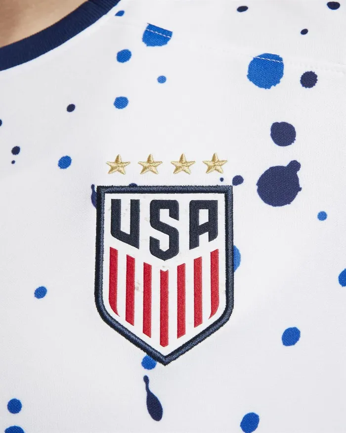 Women Nike All Clothing USWNT 4Star 2023 Stadium Home Whiteloyal Bluemetallic Gold