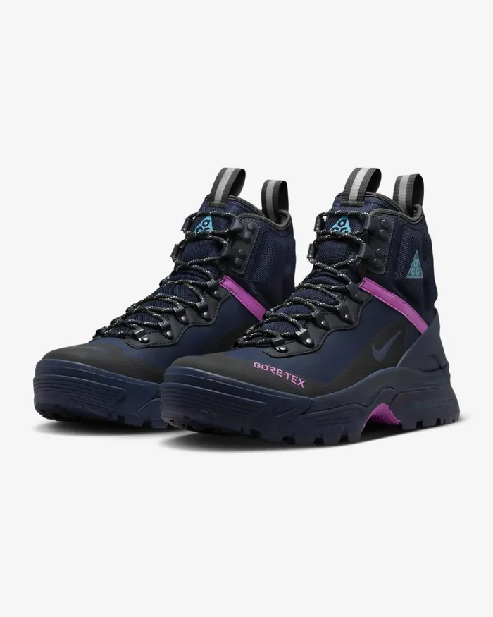 Women Nike All Shoes ACG Air Zoom Gaiadome GORETEX Obsidiananthracitehyper Violetteal Nebula
