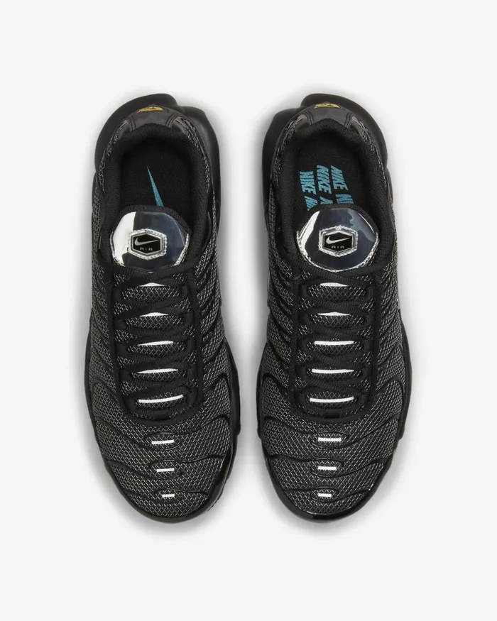 Women Nike All Shoes Air Max Plus Blackturquoise Bluemetallic Silver