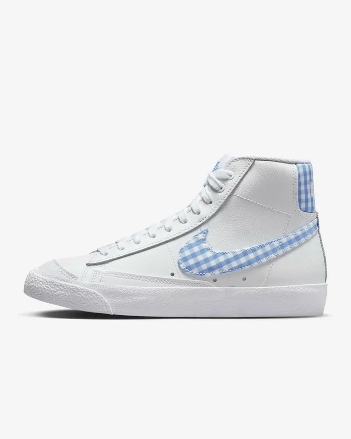 Women Nike All Shoes Blazer Mid 03977 Whiteuniversity Blue
