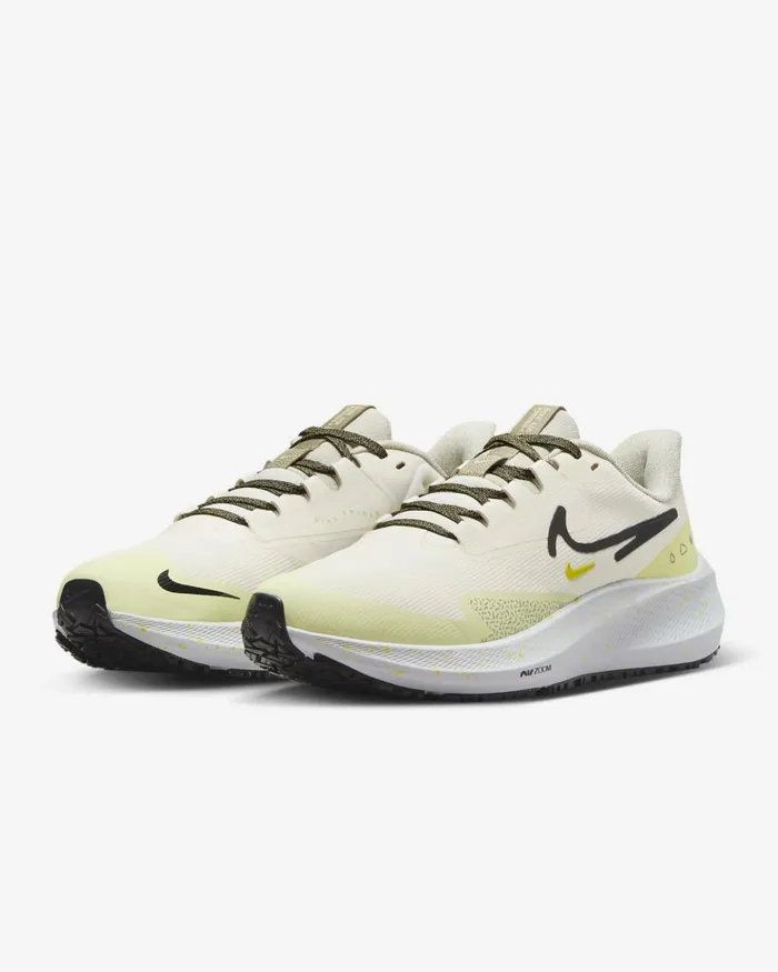 Women Nike All Shoes Pegasus Shield Pale Ivoryneutral Oliveluminous Greenblack