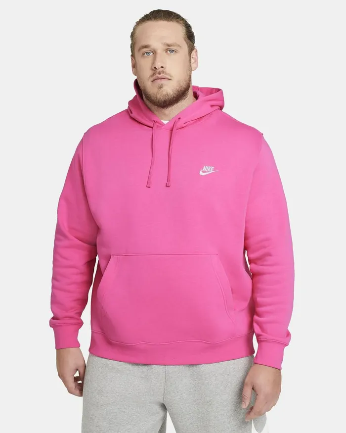Women Nike Hoodies And Sweatshirts Sportswear Club Fleece Pinksiclepinksiclewhite