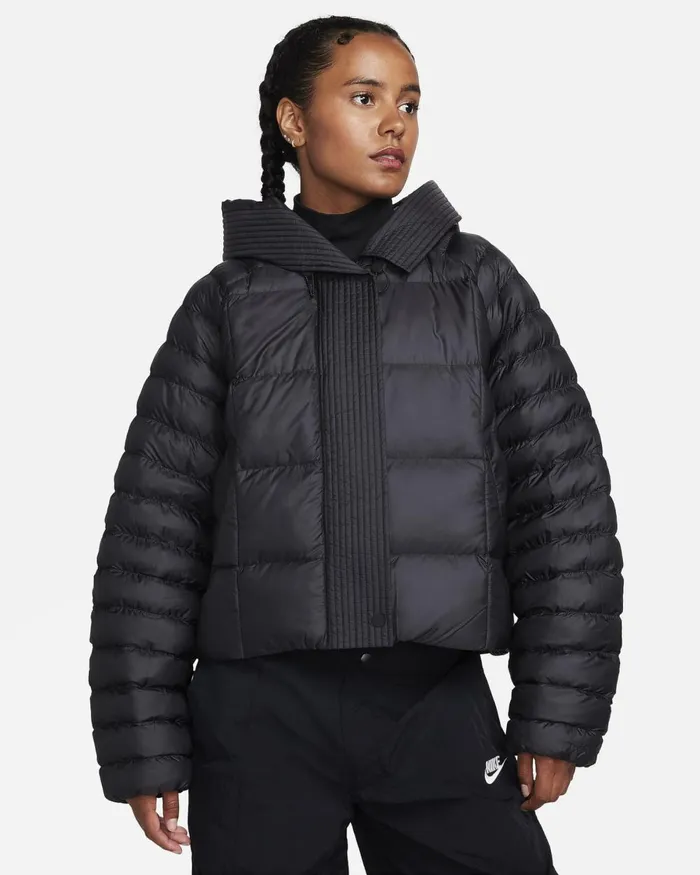 Women Nike Jackets Sportswear Swoosh Puffer PrimaLoft Blackwhite