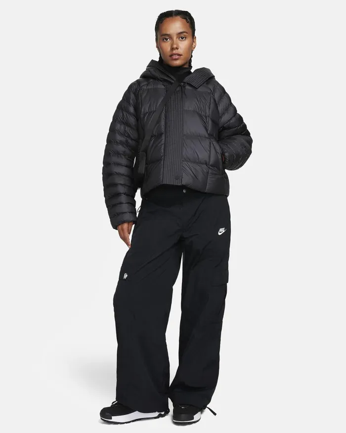 Women Nike Jackets Sportswear Swoosh Puffer PrimaLoft Blackwhite
