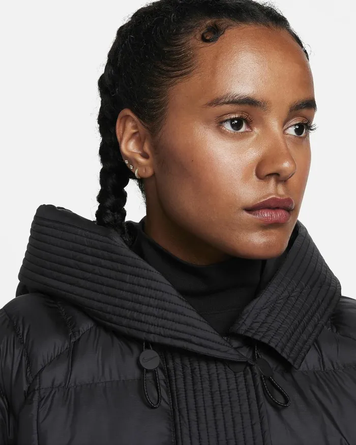 Women Nike Jackets Sportswear Swoosh Puffer PrimaLoft Blackwhite