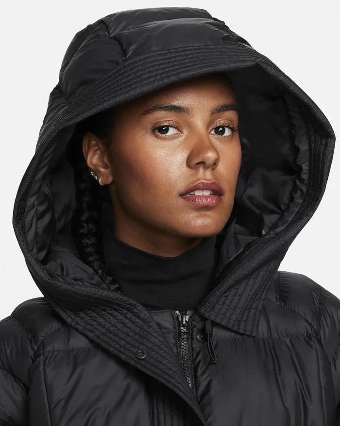 Women Nike Jackets Sportswear Swoosh Puffer PrimaLoft Blackwhite