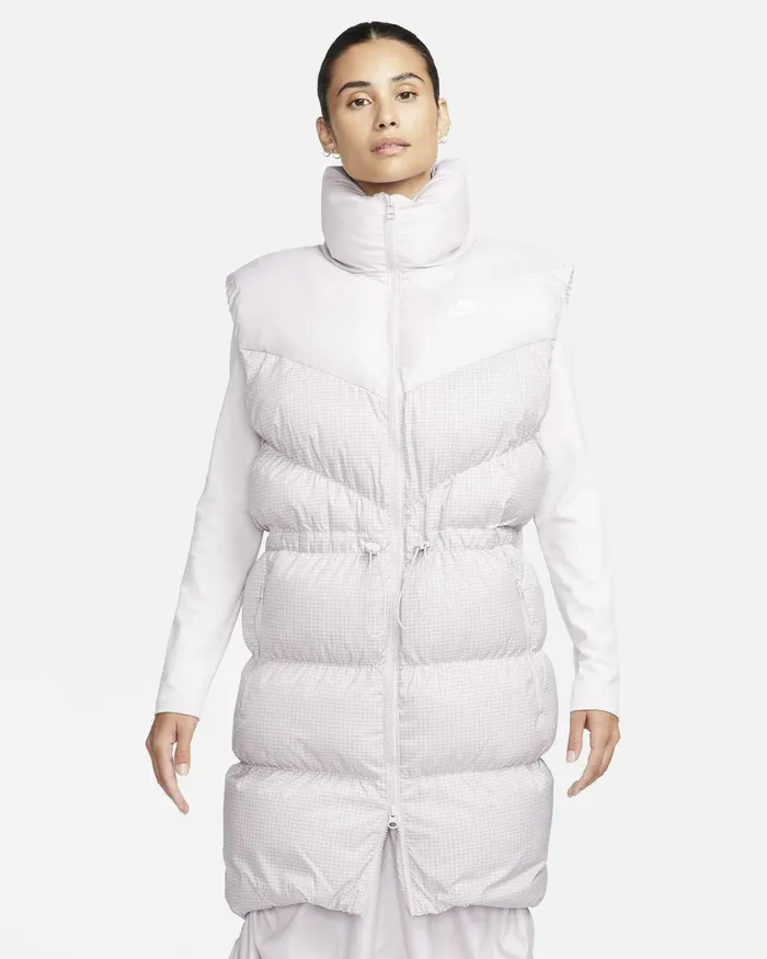 Women Nike Jackets Sportswear Windpuffer Platinum Violetwhite