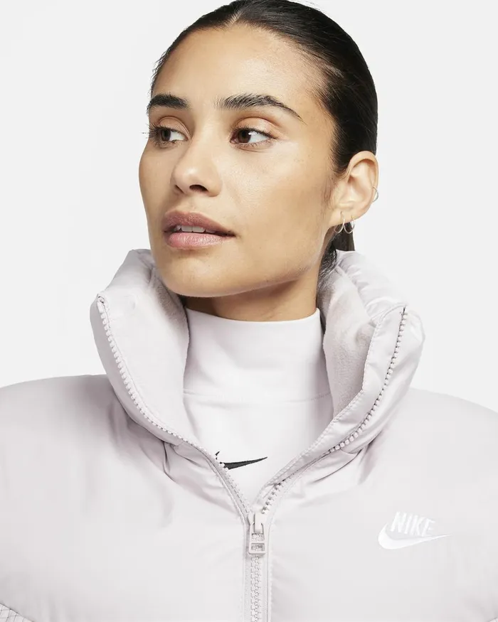 Women Nike Jackets Sportswear Windpuffer Platinum Violetwhite