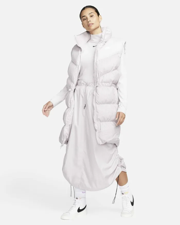 Women Nike Jackets Sportswear Windpuffer Platinum Violetwhite