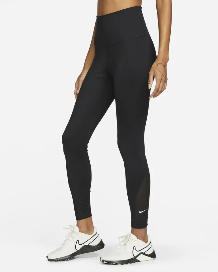 Women Nike Leggings One Blackwhite