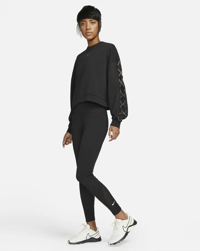 Women Nike Leggings One Blackwhite