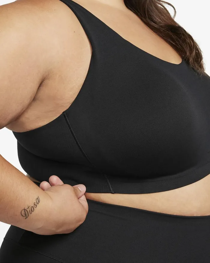 Women Nike Sports Bras Alate Coverage Blackblackcool Grey