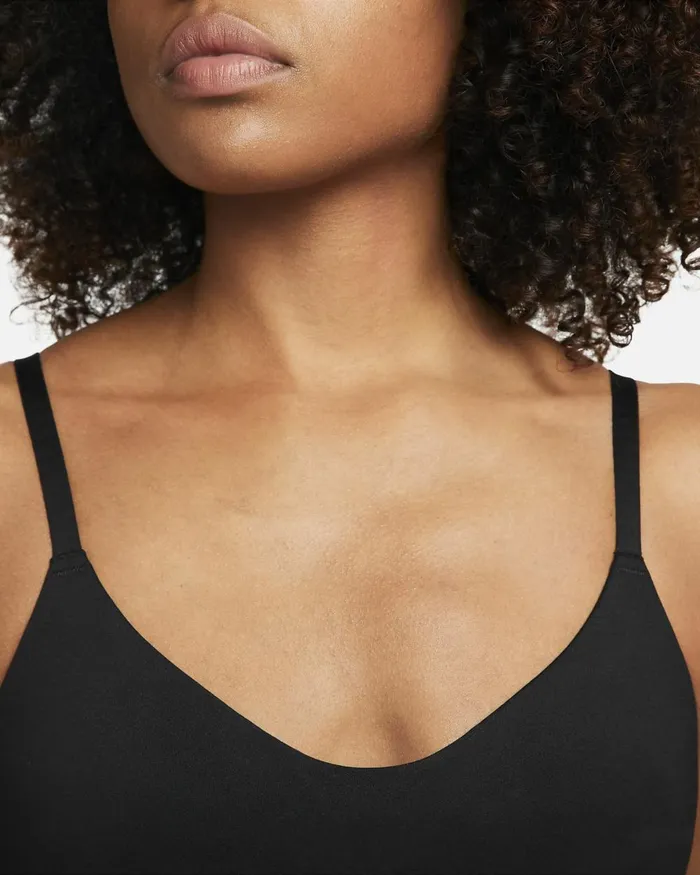Women Nike Sports Bras Alate Minimalist Blackblackdark Smoke Grey
